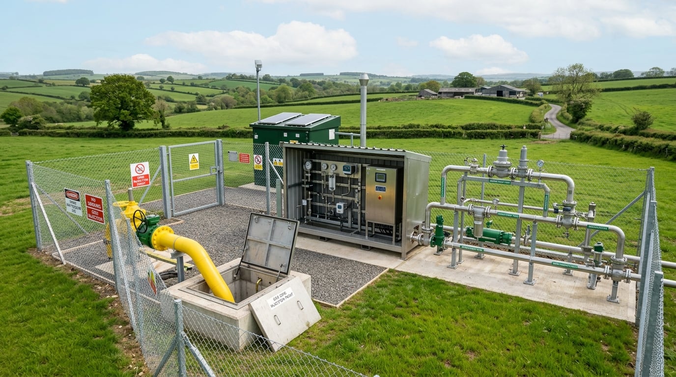 Biomethane gas-to-grid installation