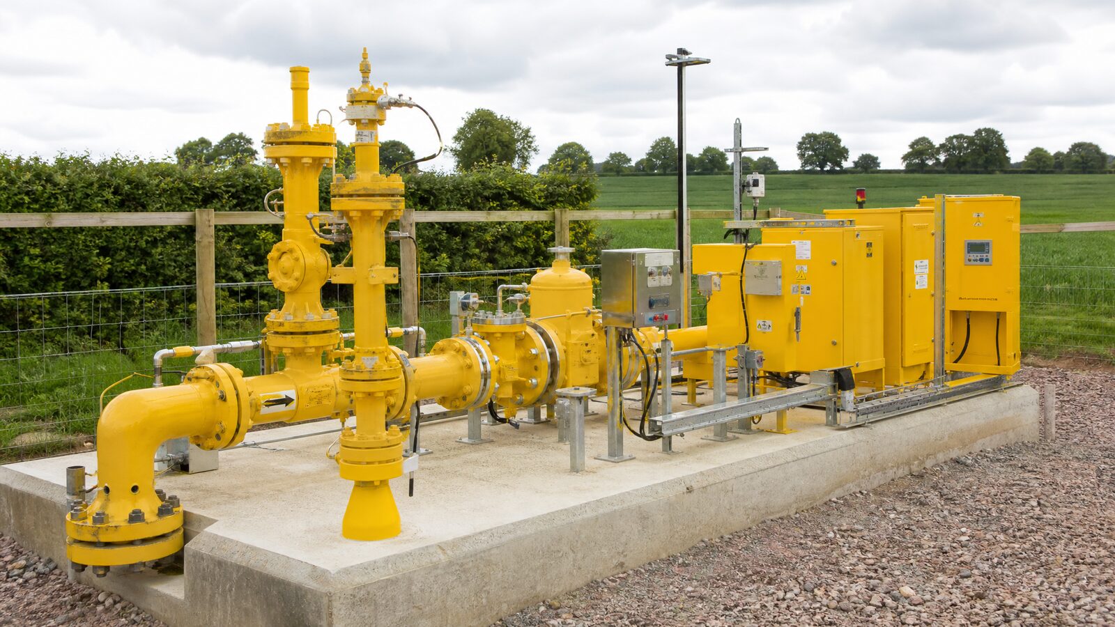 Gas-to-grid injection point equipment at an AD site