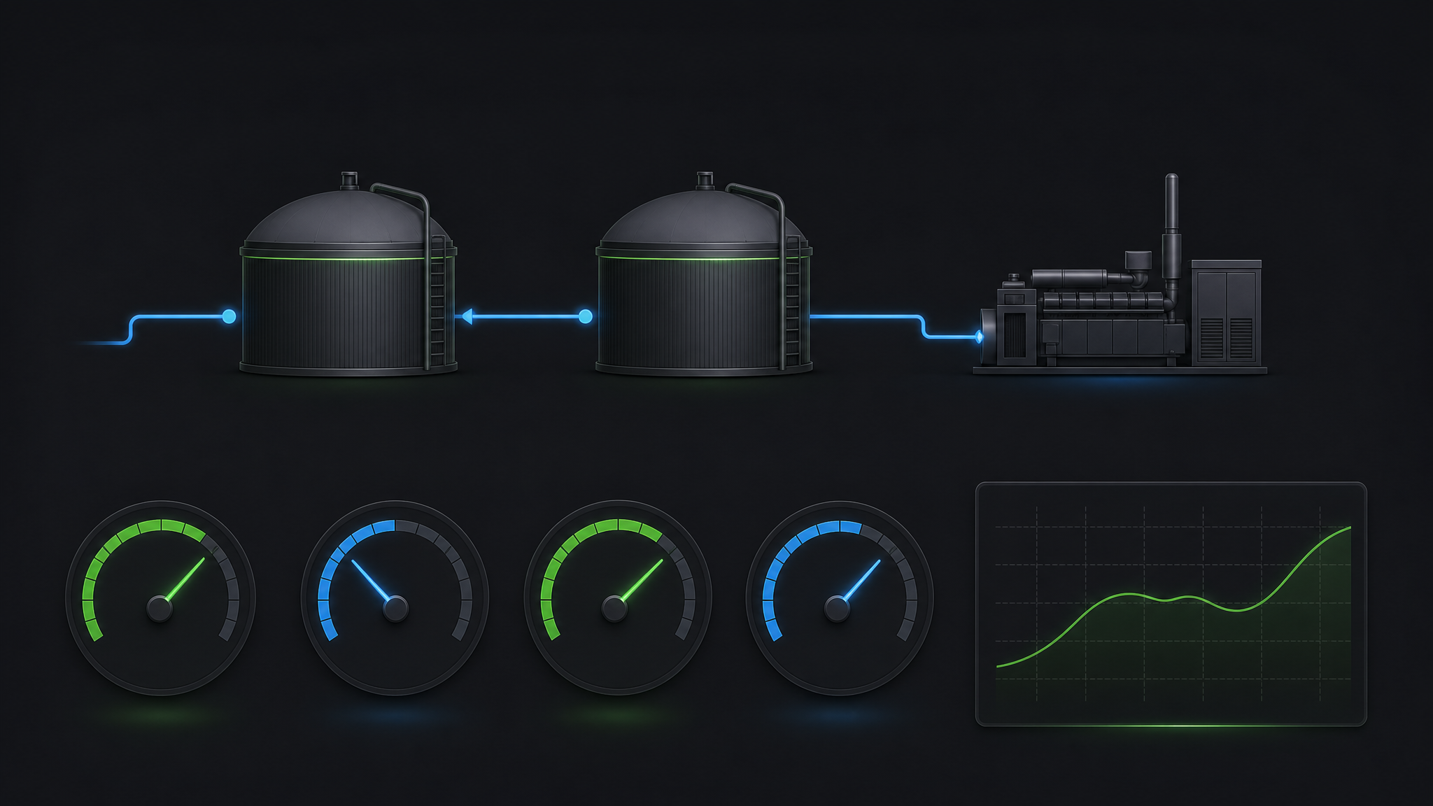 Industrial SCADA control room with process monitoring dashboards